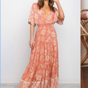 Petal & Pup Orange Maxi Dress